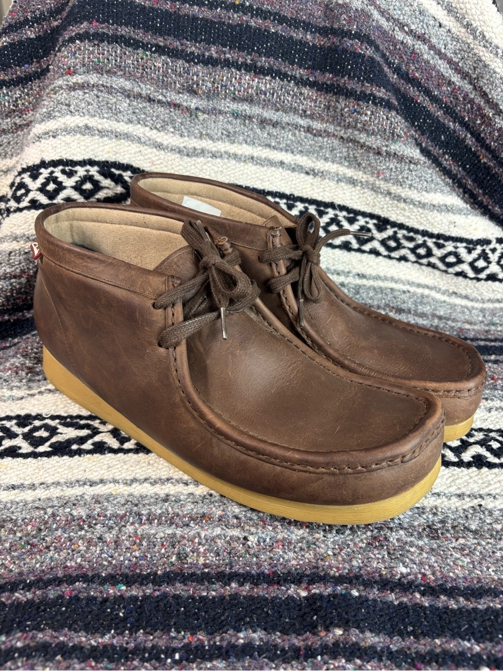 Clarks Stinson Hi Boot Oily Brown Leather Chukka Moccasin Mens Size 13